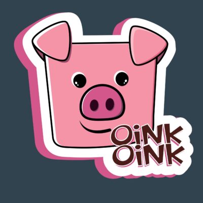 oink oink pig t shirt design