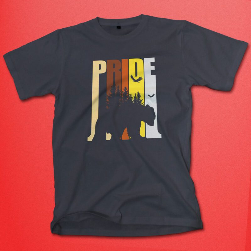 Gay Bear Pride T Shirt Blue