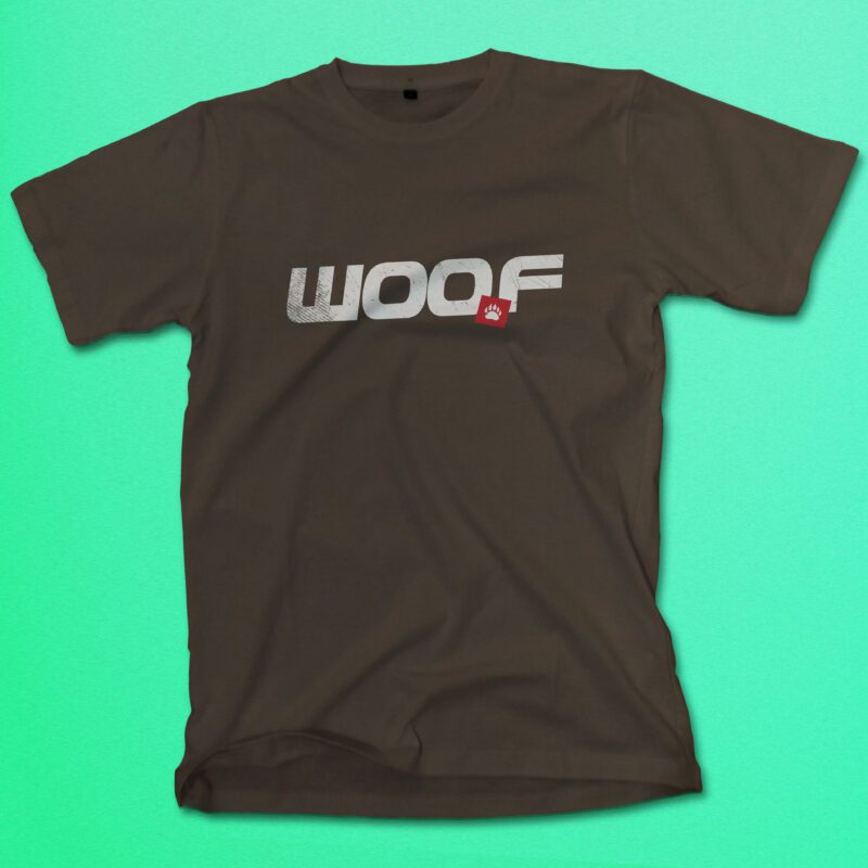 Woof Bear Paw Shirt Brown