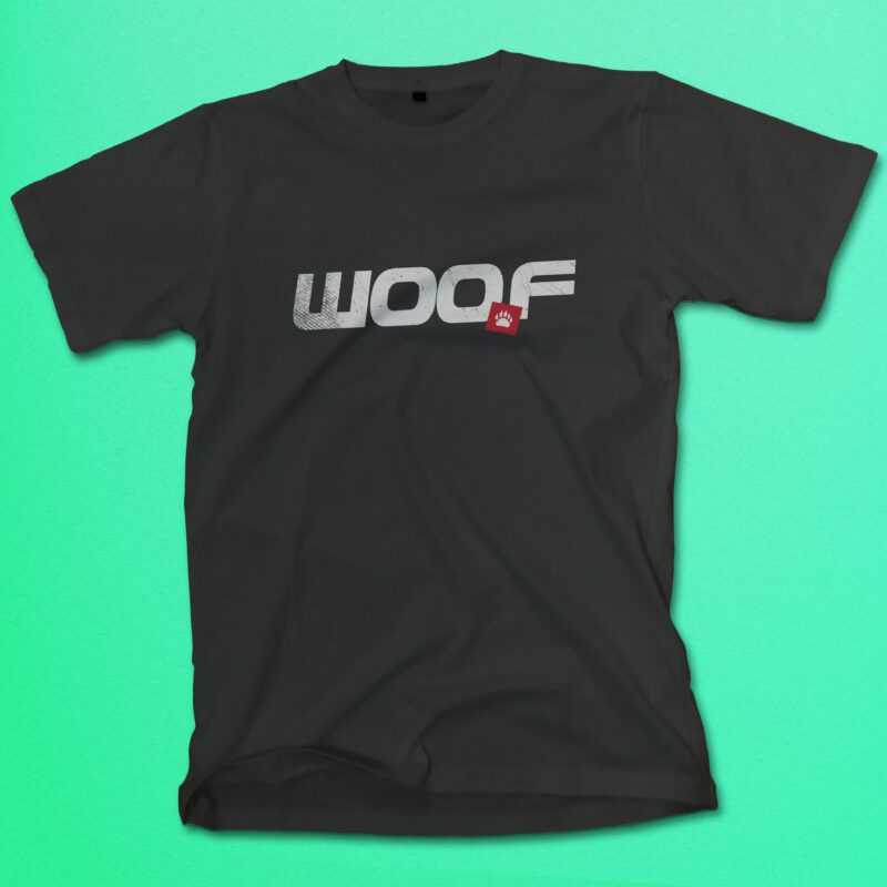 Woof Bear Paw Shirt Black