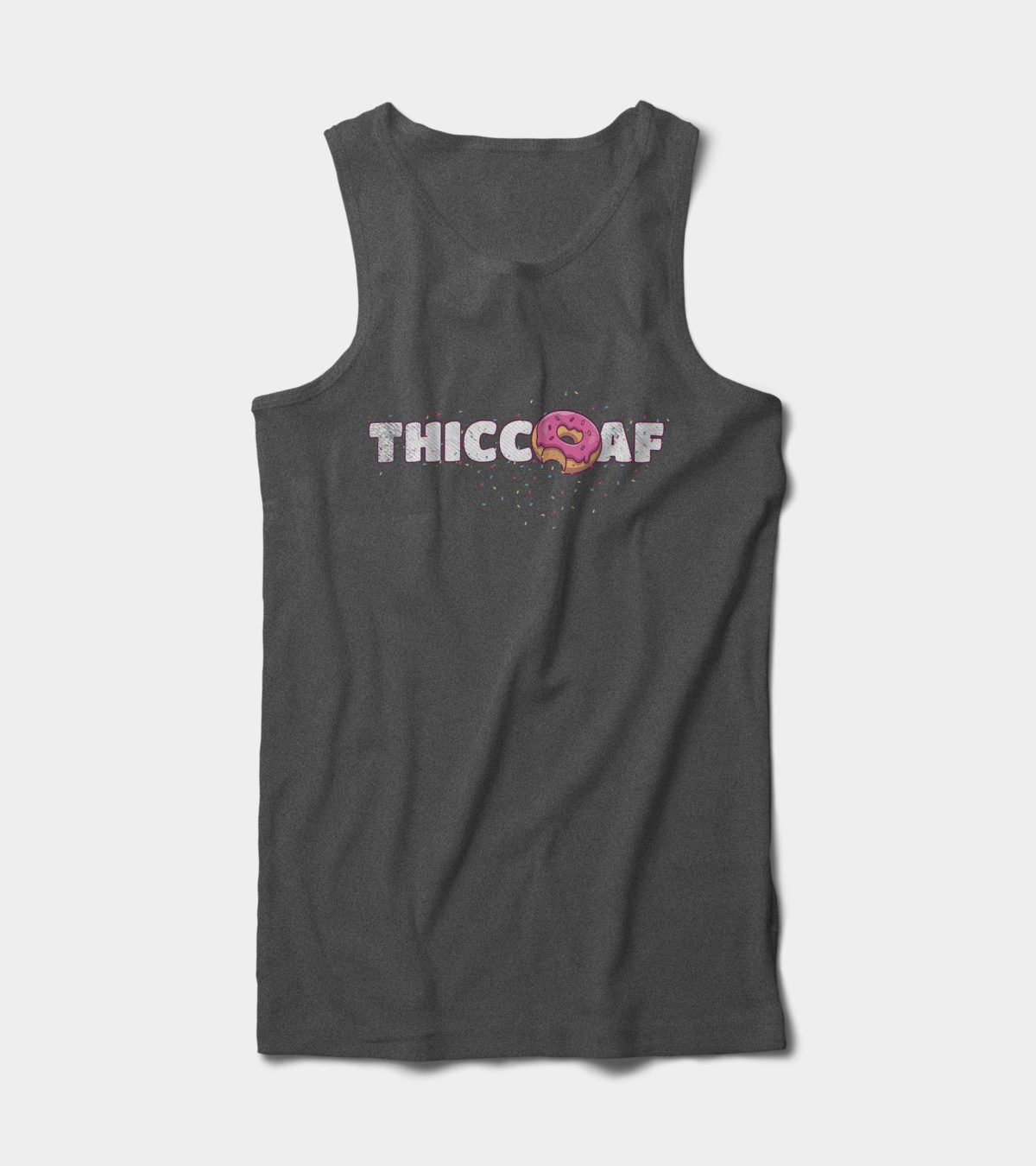 Thicc AF Tank Top Gray