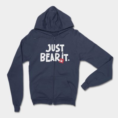 Gay Just Bear It Navy Hoodie