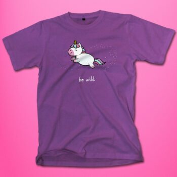 be wild unicorn shirt purple