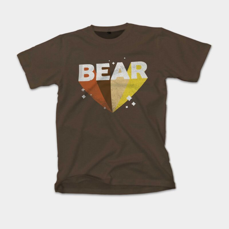 Gay Bear Pride Hero Shirt Brown