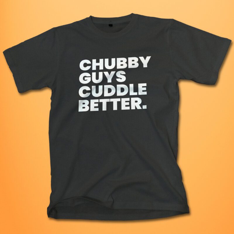 chubby guys cuddle better black shirt