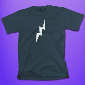 lightning blue shirt