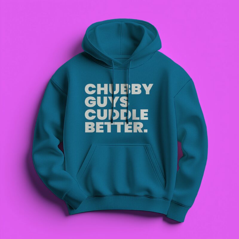Chubby Guys Cuddle Better Hoodie Blue